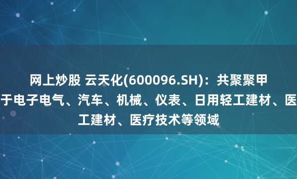 网上炒股 云天化(600096.SH)：共聚聚甲醛产品广泛用于电子电气、汽车、机械、仪表、日用轻工建材、医疗技术等领域